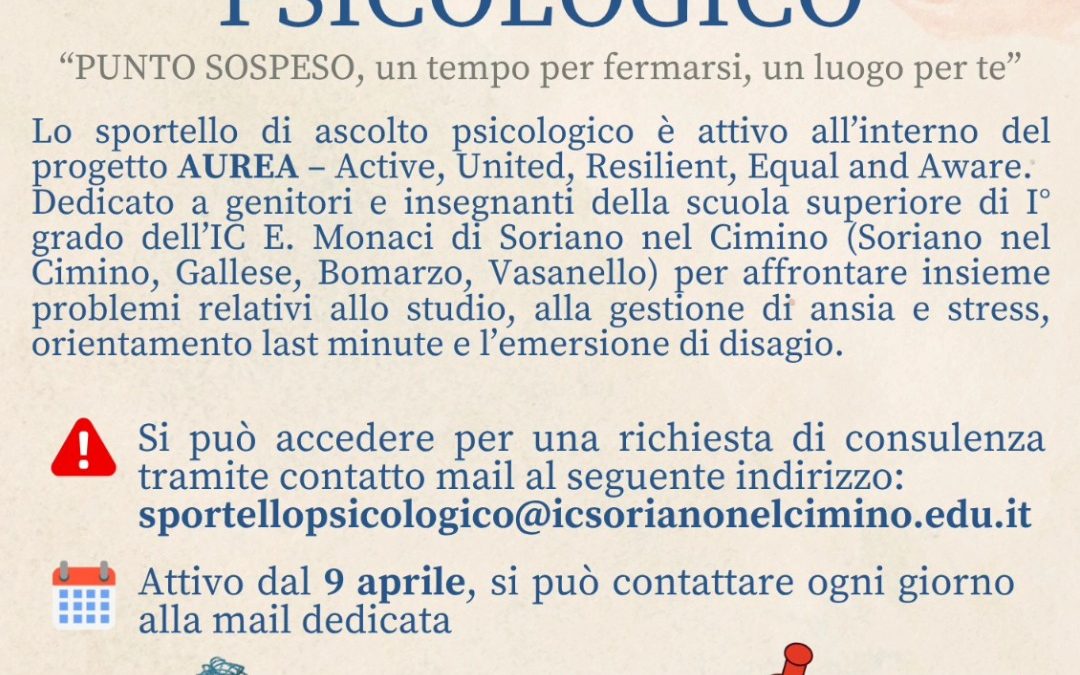 Progetto AUREA: Sportello Psicologico